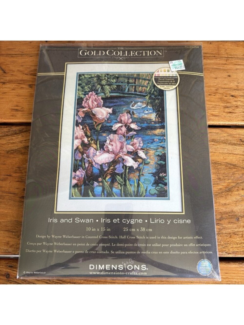 NEW Dimensions Gold Collection Iris and Swan Cross Stitch Kit 70-35264